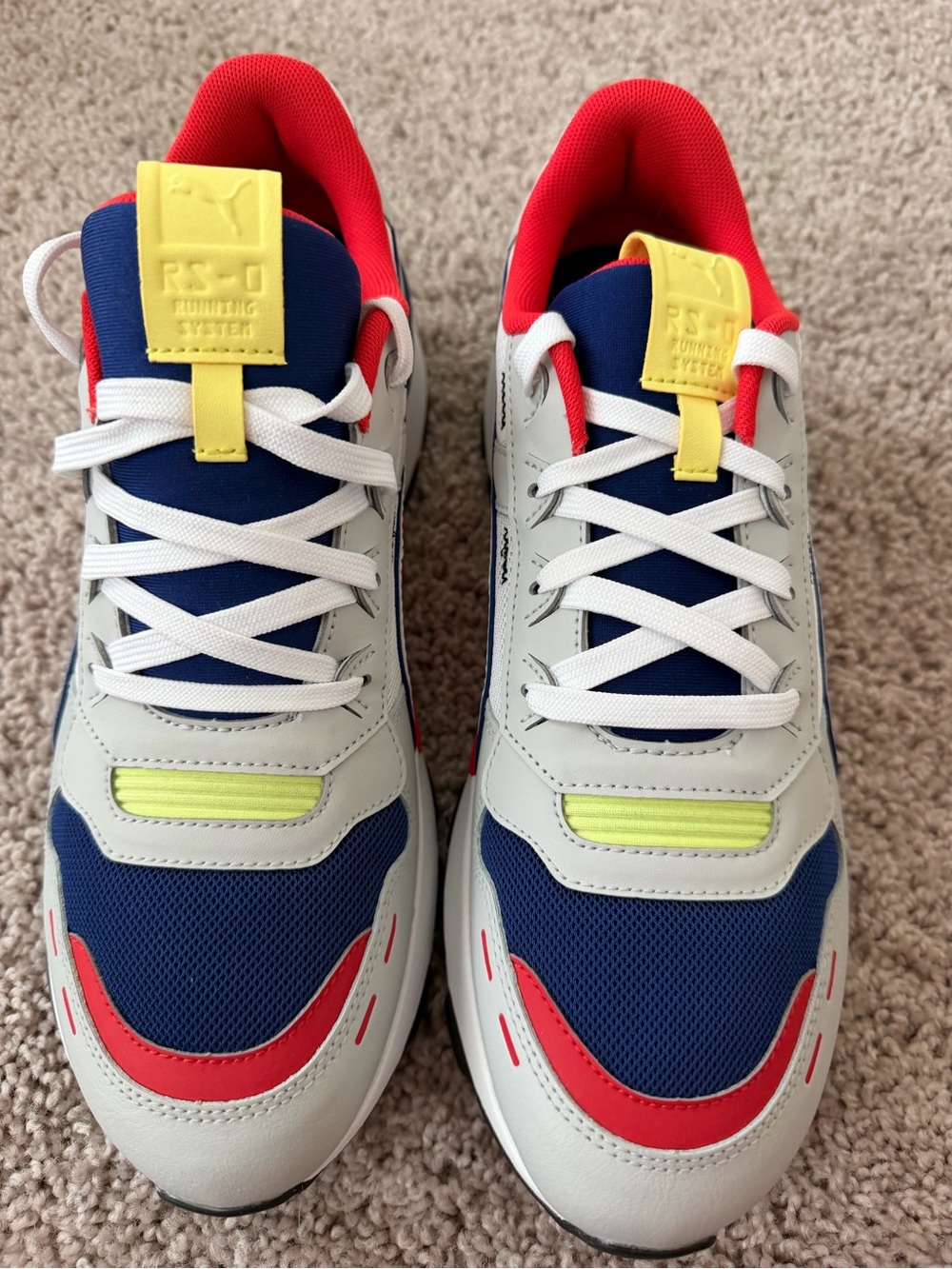 PUMA Men’s RS-0 Running Shoes — Navy, Red & Yellow